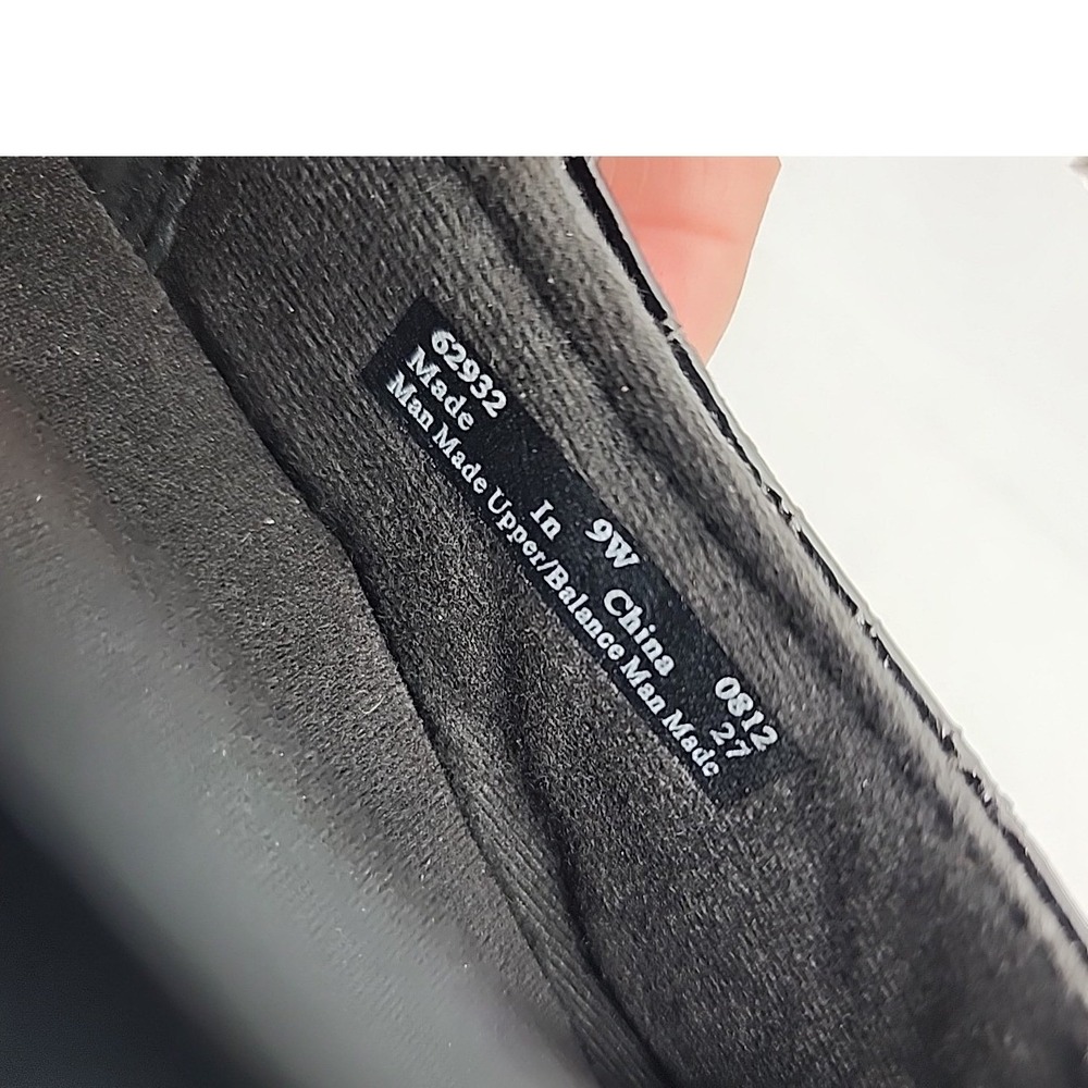 Clarks Bendables 9W Women's Faux Alligator Slip On Patent Loafer Shoe Black - Picture 11 of 11